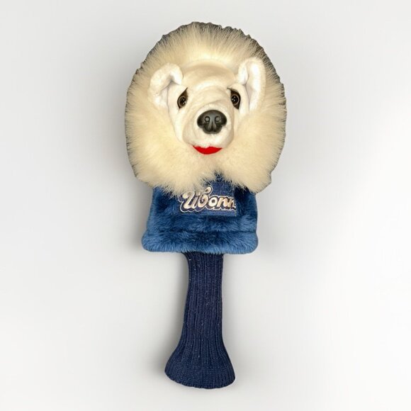 UCONN Huskies Driver Head Cover Stuffed DR White Blue Husky Dog Connecticut - Picture 1 of 9
